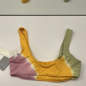 L Space Lizzy Tie Dye Bikini Top sz M!